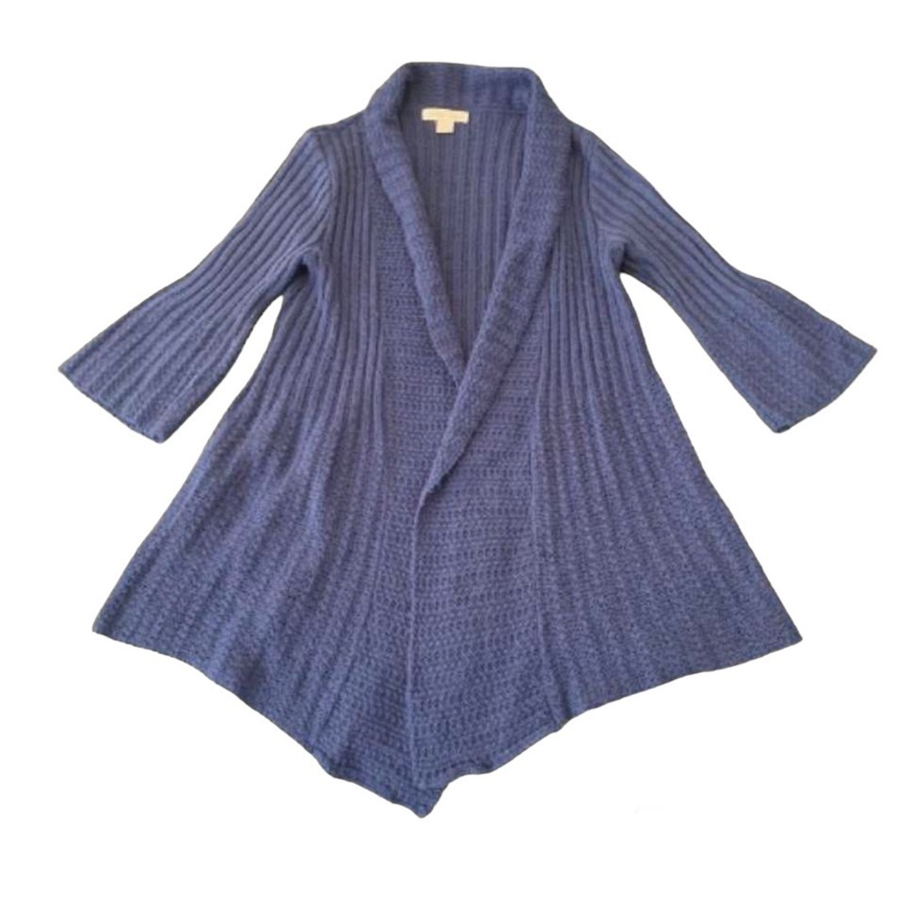 Christopher & Banks Blue Drape Cardigan